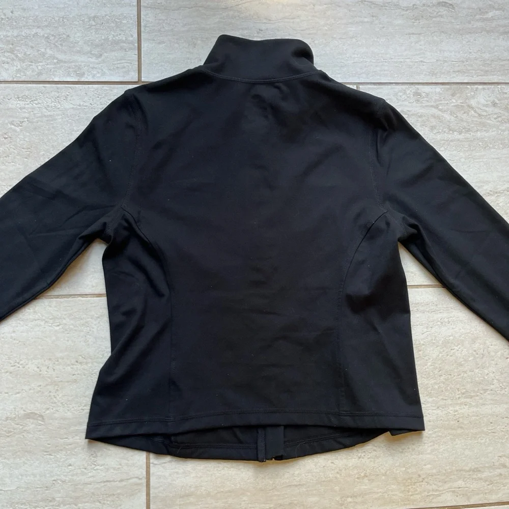 Champion Black Athletic Zip Up Jacket Buttery Soft Fitted Activewear M
